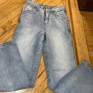 Brandy Melville utility wide leg jeans